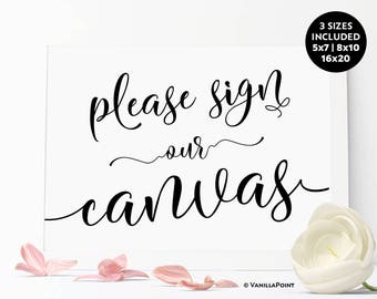 Indication our canvas Etsy photograph regarding Please Sign Our Guestbook Free Printable identify Signal our canvas Etsy